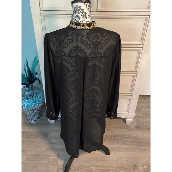 BOUTIQUE AZRA EMBROIDERED SHIRT MAXI DRESS - Picture 6 of 7